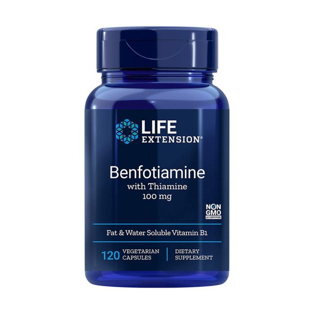 Life Extension Benfotiamine With Thiamin 100mg 120cap (Αντιοξειδωτική Δράση - Μείωση Γλυκοζυλίωσης)