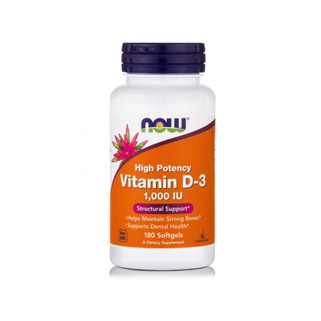 Now Foods Vitamin D-3 1000IU 180 softgels