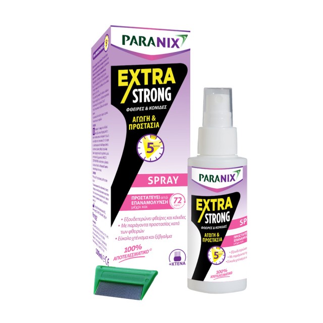 Paranix Extra Strong Spray 100ml (Αγωγή & Προστασία από Φθείρες & Κόνιδες)