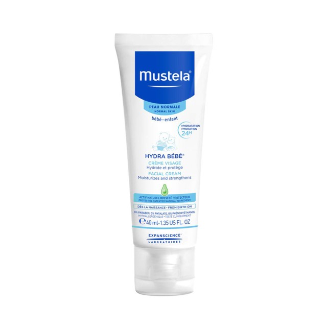 Mustela Hydra Bebe Face Cream 40ml (Ενυδατική Κρέμα Προσώπου για Βρέφη)