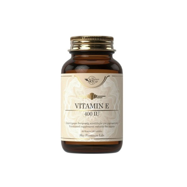 Sky Premium Life Vitamin E 400IU 60tabs (Συμπλήρωμα Διατροφής Βιταμίνης Ε με Ισχυρή Αντιοξειδωτική Δράση)