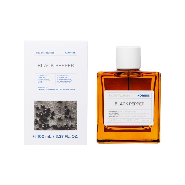 Korres Black Pepper Eau De Toilette 100ml (Ανδρικό Άρωμα με Νότες από Μαύρο Πιπέρι, Λεμόνι & Κέδρο)