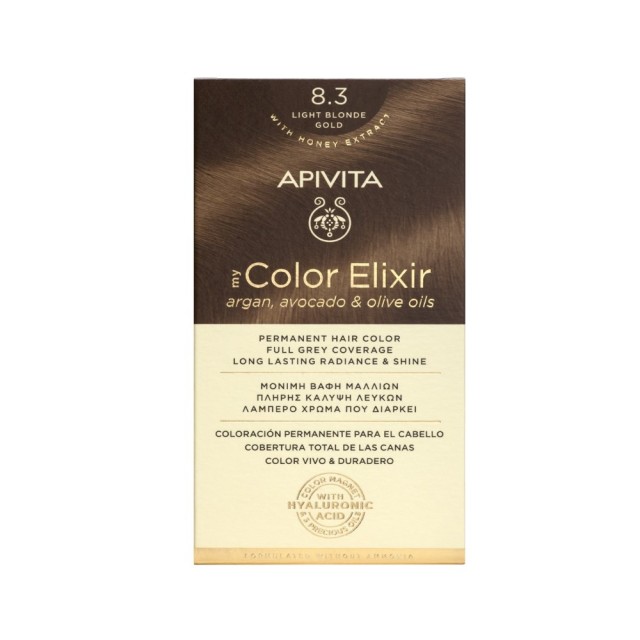 Apivita My Color Elixir N 8.3 (Βαφή Μαλλιών - Ξανθό Ανοιχτό Μελί Χρώμα)