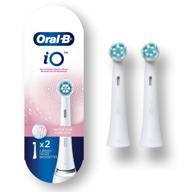 Oral-B iO Gentle Care 2τεμ (Ανταλλακτικές Κεφαλές για Ηλεκτρική Οδοντόβουρτσα iO Άσπρες)