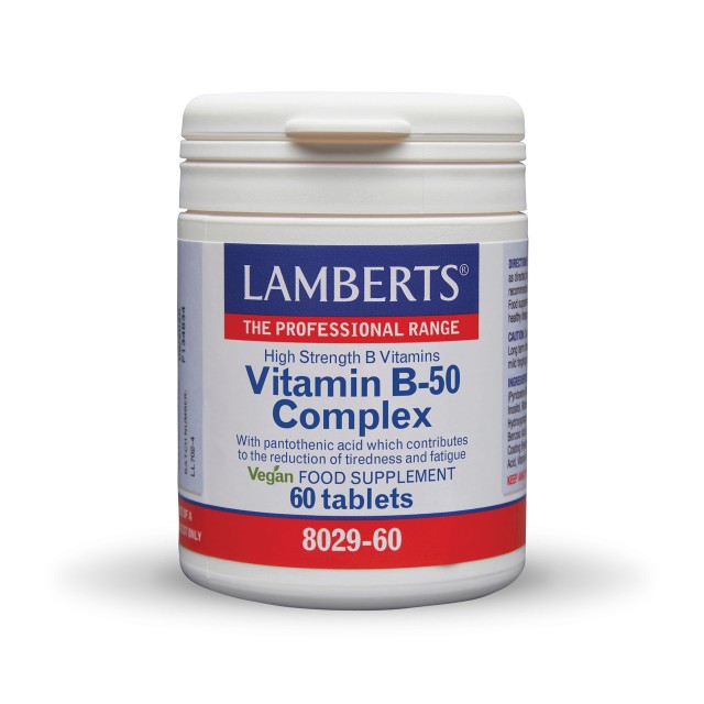 Lamberts Vitamin B 50 Complex 60tabs (Πλήρες Σύμπλεγμα Βιταμινών Β)