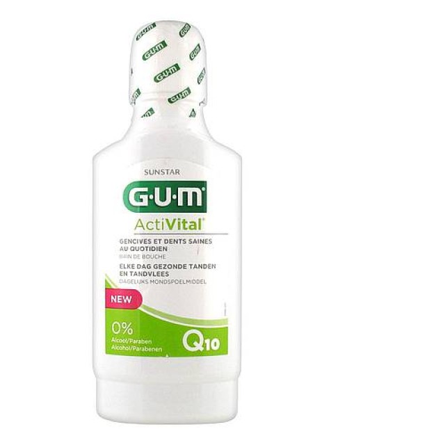Gum 6061 Activital Q10 Mouthwash 300ml (Στοματικό Διάλυμα) 