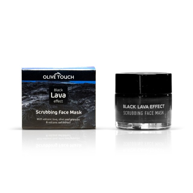 Olive Touch Black Lava Effect Scrubbing Face Mask 50ml (Μάσκα Προσώπου με Ηφαιστειακή Λάβα)