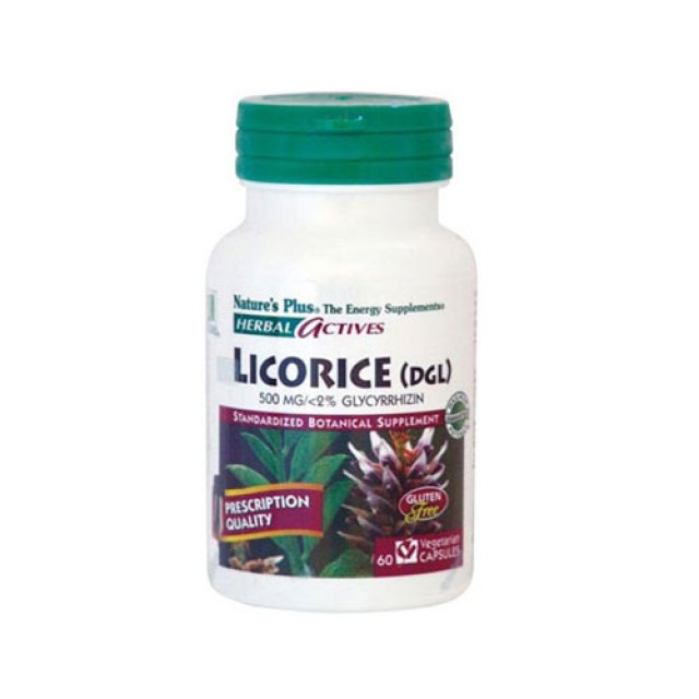 Natures Plus Licorice 500mg 60cap  (Πεπτικά Έλκη)