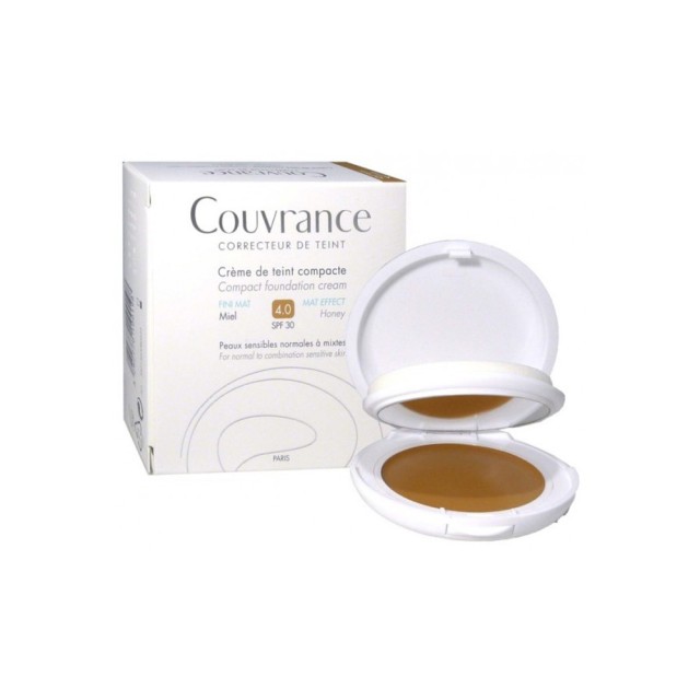 Avene Couvrance Compact Fini Mat Miel 4.0 SPF30 10gr (Make Up σε Κρεμώδη Υφή) 