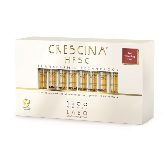 Crescina Transdermic HFSC Woman 1300 20x3,5ml (Αγωγή για Γυναίκες με Αραίωση Μαλλιών σε Προχωρημένο Στάδιο)