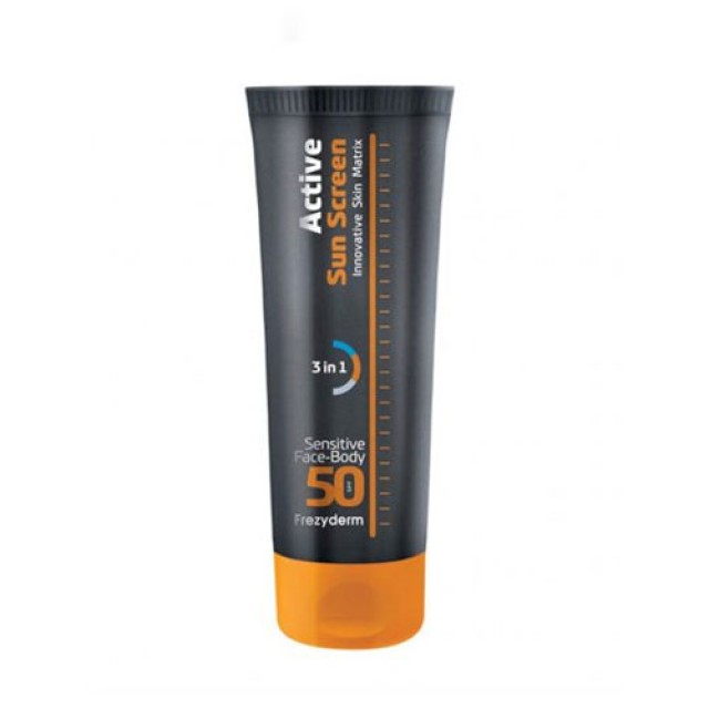 Frezyderm Active Sun Screen Sensitive Face - Body SPF50 150ml (Αντηλιακή Προστασία Προσώπου & Σώματος για Εγκύους & Ευαίσθητο Δέρμα)