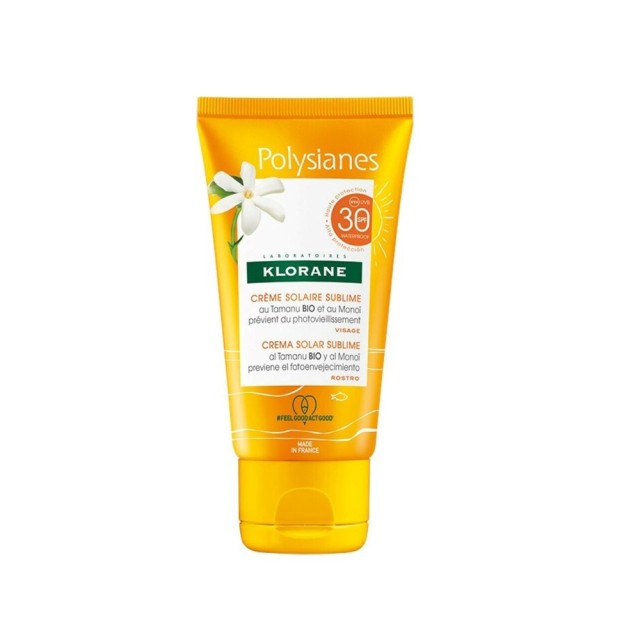 Klorane Polysianes Solar Sublime Cream SPF30 50ml (Αντηλιακή Κρέμα Προσώπου)