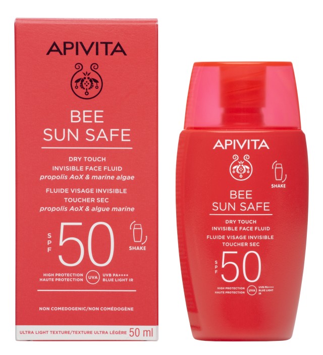 Apivita Bee Sun Safe Dry Touch Invisible Face Fluid SPF50 50ml