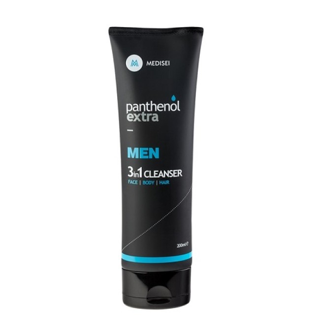 Panthenol Extra Men Cleanser 3in1 200ml (Ανδρικό Τζελ Καθαρισμού για Πρόσωπο, Σώμα & Μαλλιά) 