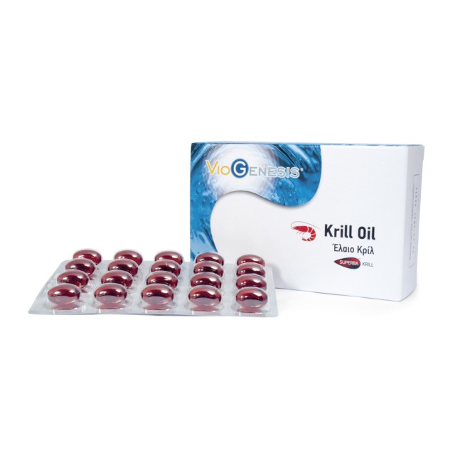 Viogenesis Krill Oil 600mg 60caps (Συμπλήρωμα Διατροφής με Λιπαρά Οξέα) 