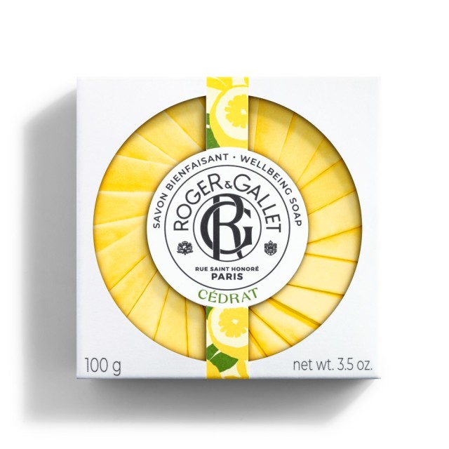 Roger & Gallet Cedrat Wellbeing Soap 100gr (Αναζωογονητικό Σαπούνι Κίτρο - Κάρδαμο - Ξύλο Guaiac)