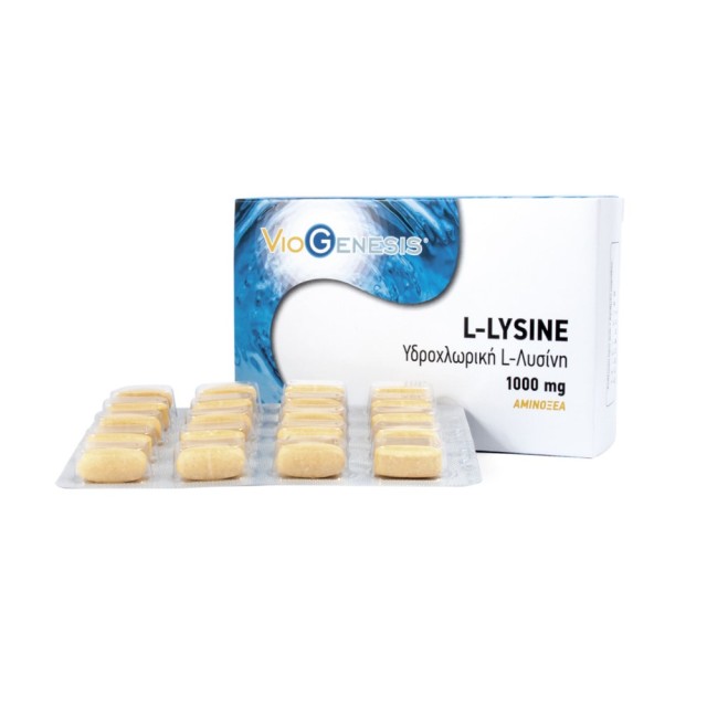 Viogenesis L-Lysine 1000mg 60tabs (Συμπλήρωμα Διατροφής για την Ενίσχυση του Ανοσοποιητικού Συστήµατος)
