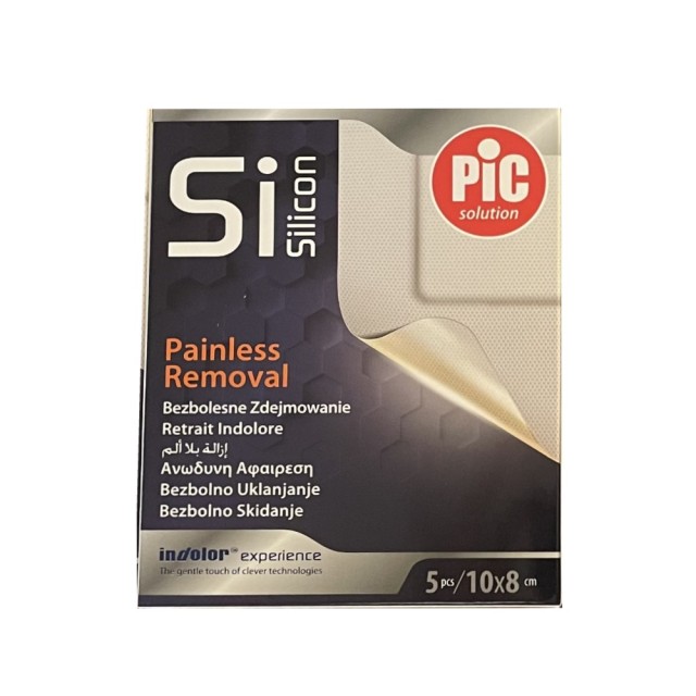 Pic Solution Si Silicon Painless Removal Plasters 10x8cm 5τεμ (Αυτοκόλλητα Επιθέματα με Ανώδυνη Αφαίρεση)
