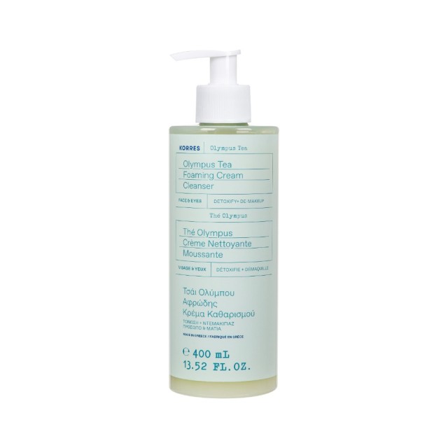 Korres Olympus Tea Foaming Cream Cleanser 400ml (Αφρώδης Κρέμα Καθαρισμού για Πρόσωπο & Μάτια)