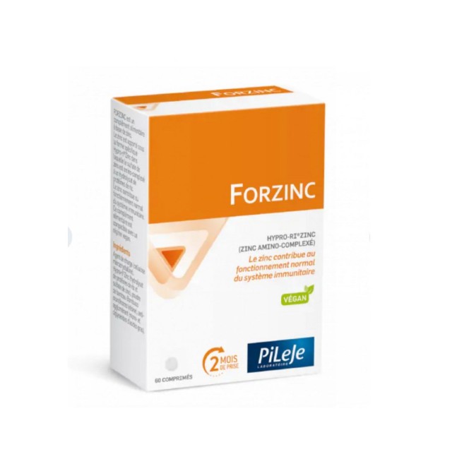 Pileje Forzinc 60caps (Συμπλήρωμα Διατροφής με Ψευδάργυρογια τη Φυσιολογική Λειτουργία του Ανοσοποιητικού Συστήματος)