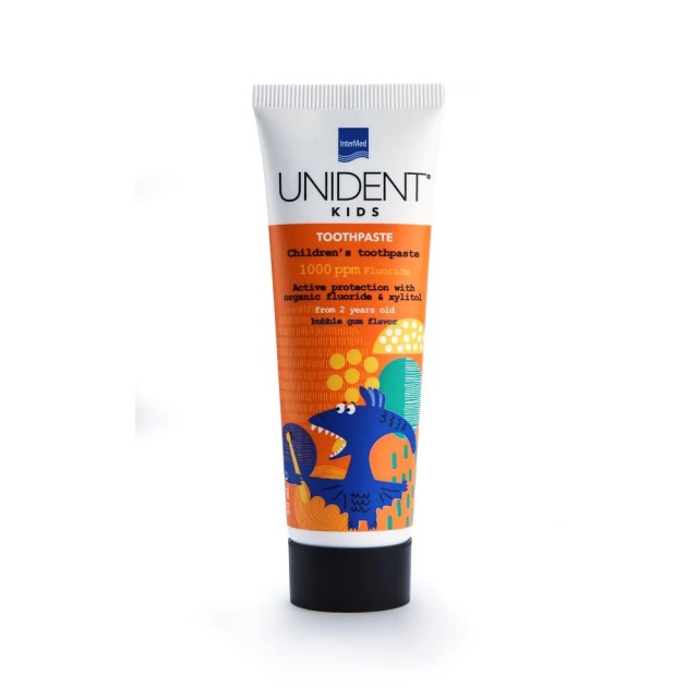 Unident Kids Toothpaste 1000ppm 50ml (Φθοριούχος Oδοντόκρεμα για τη Φροντίδα των Παιδικών Δοντιών)