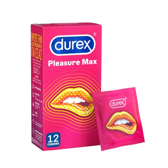 Durex Pleasure Max 12τεμ (Προφυλακτικά με Κουκίδες & Ραβδώσεις)