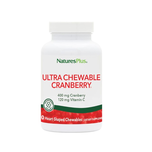 Natures Plus Ultra Cranberry 90 μασώμενες ταμπλέτες (Συμπλήρωμα Διατροφής για την Υγεία του Ουροποιητικού)