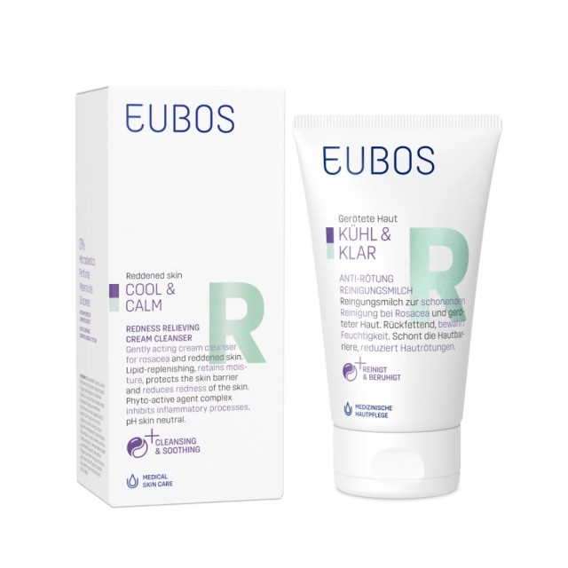 Eubos Cool & Calm Redness Relieving Cream Cleanser 150ml (Καταπραϋντικό Γαλάκτωμα Προσώπου για την Ε