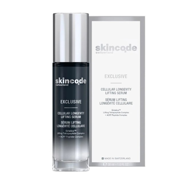 Skincode Exclusive Cellular Longevity Lifting Serum 30ml (Ισχυρός Ορός-Κρέμα Προσώπου για Εντατική Σύσφιξη & Ανυψωτικά Αποτελέσματα)