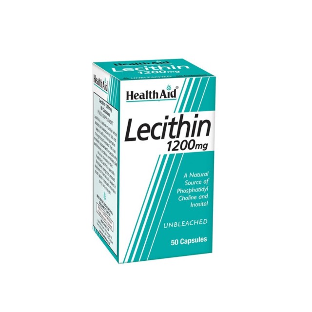 Health Aid Lecithin 1200mg 50caps (Συμπλήρωμα Διατροφής με Λεκιθίνη για τη Φυσιολογική Ηπατική Λειτουργία)