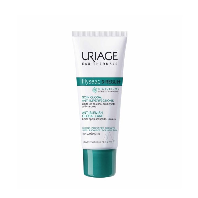 Uriage Hyseac 3-Regul+ Anti Blemish Global Care 40ml (Ολιστική Φροντίδα για Λιπαρή/με Τάση Ακμής Επιδερμίδα)