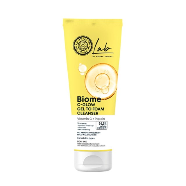 Natura Siberica Lab Biome C-Glow Gel To Foam Face Cleanser 140ml