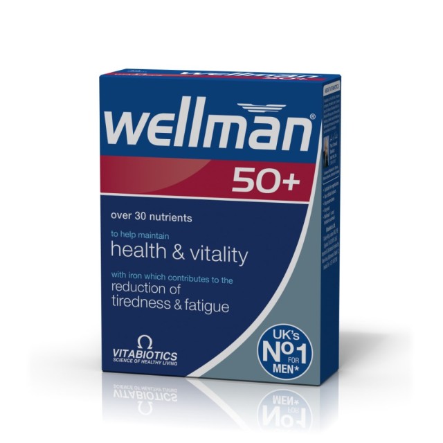 Vitabiotics Wellman 50+ 30tabs (Συμπλήρωμα για Άνδρες άνω των 50 Ετών)