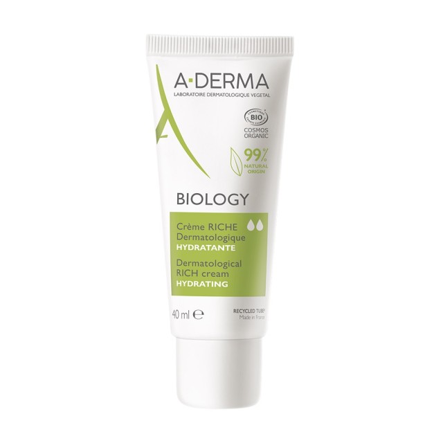 A Derma Biology Dermatological Rich Hydrating Cream 40ml (Ενυδατική Κρέμα Προσώπου με Πλούσια Υφή)