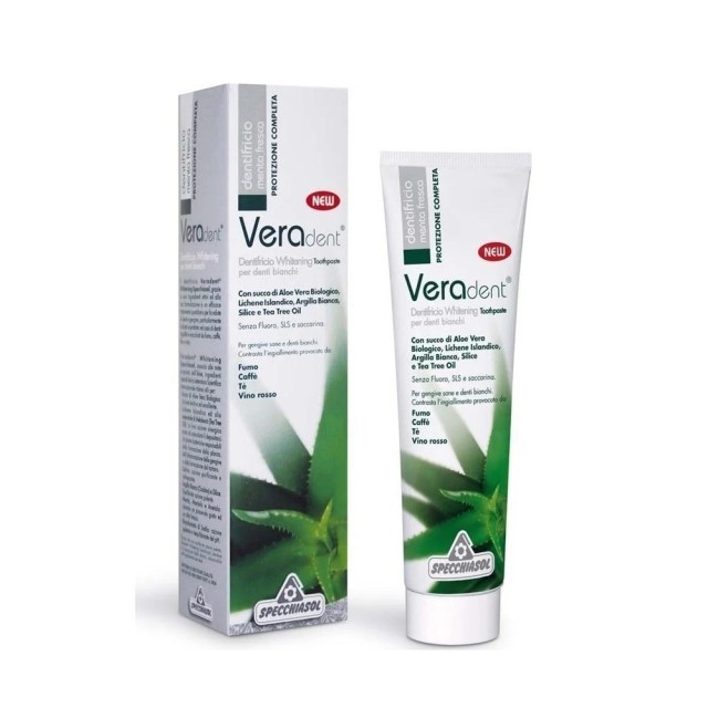 Specchiasol Veradent Whitening Toothpaste 100ml (Φυτική Λευκαντική Οδοντόκρεμα Χωρίς Φθόριο)
