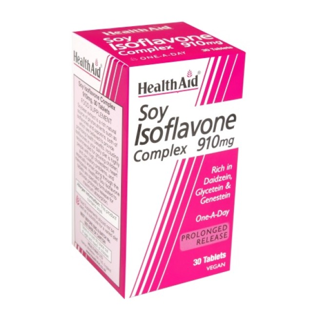 Health Aid Soya Isoflavone 910mg 30 Veg Tabs