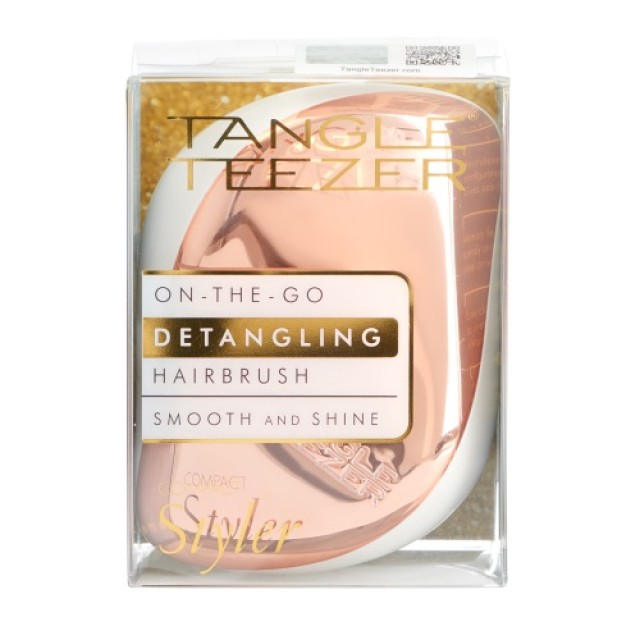 Tangle Teezer Compact Styler on the Go Mermaid Rose Gold/Ivory (Βούρτσα Μικρού Μεγέθους με Θήκη Ροζ Χρυσό) 