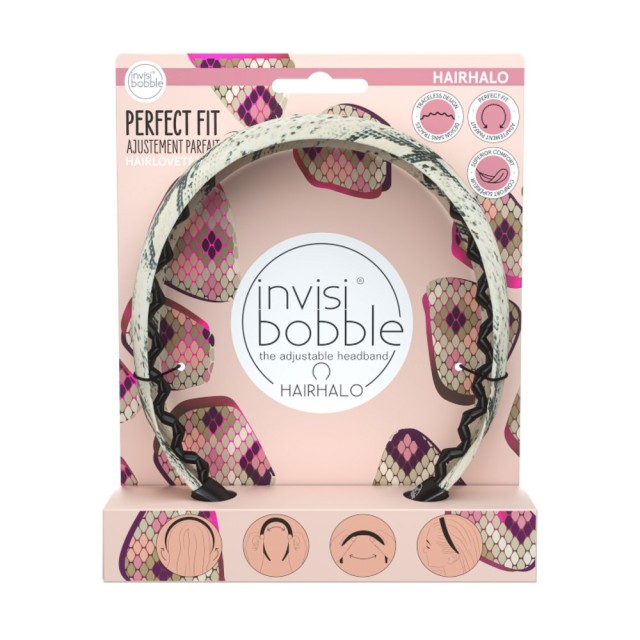 Invisibobble Hairhalo Headband What Happens In Safari (Σατέν Στέκα Μαλλιών με Μοτίβο Φίδι)