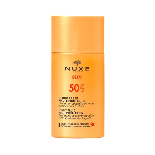 Nuxe Sun Face Light Fluid SPF50 50ml (Αντηλιακή Κρέμα Προσώπου Ελαφριάς Υφής Πολύ Υψηλής Προστασίας)
