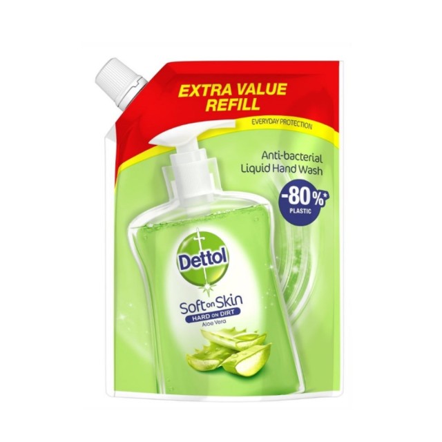 Dettol Anti-Bacterial Liquid Hand Wash Refill Aloe Vera 500ml (Αντιβακτηριδιακό Υγρό Κρεμοσάπουνο για τα Χέρια με Αλόη Ανταλλακτική Συσκευασία)
