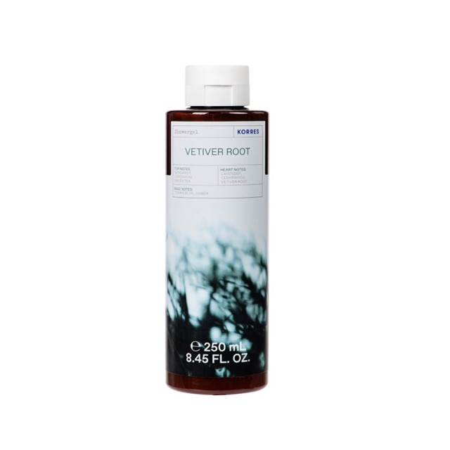 Korres Vetiver Root Shower Gel 250ml (Ανδρικό Αφρόλουτρο με Νότες από Περγαμόντο & Πράσινο Τσάι)