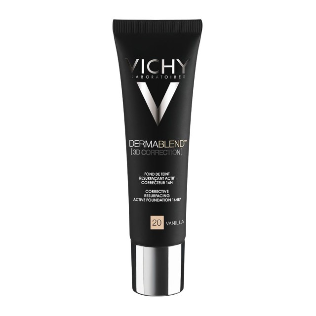 Vichy Dermablend 3D Correction Make-up No20 Vanilla 30ml (Διορθωτικό Μέικαπ Υψηλής Κάλυψης για Λιπαρή/με Τάση Ακμής Επιδερμίδα)