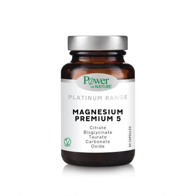 Power Health Platinum Magnesium Premium 5 60caps (Συμπλήρωμα Διατροφής με 5 Διαφορετικές Ενεργές Μορ