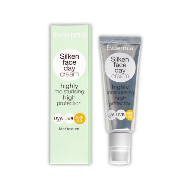 Evdermia Silken Face Day Cream SPF40 50ml (Ενυδατική - Αντιηλιακή Κρέμα Προσώπου)