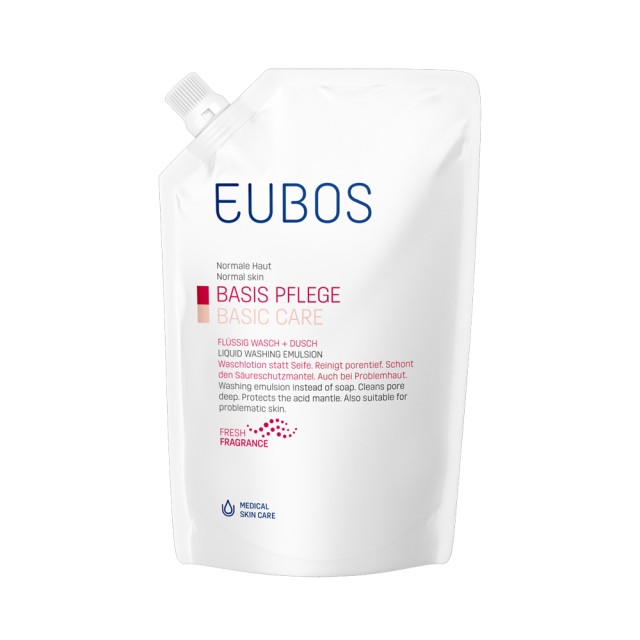 Eubos Basic Care Liquid Washing Emulsion Red Refill 400ml (Ανταλλακτικό Υγρό Καθαρισμού Προσώπου & Σώματος)