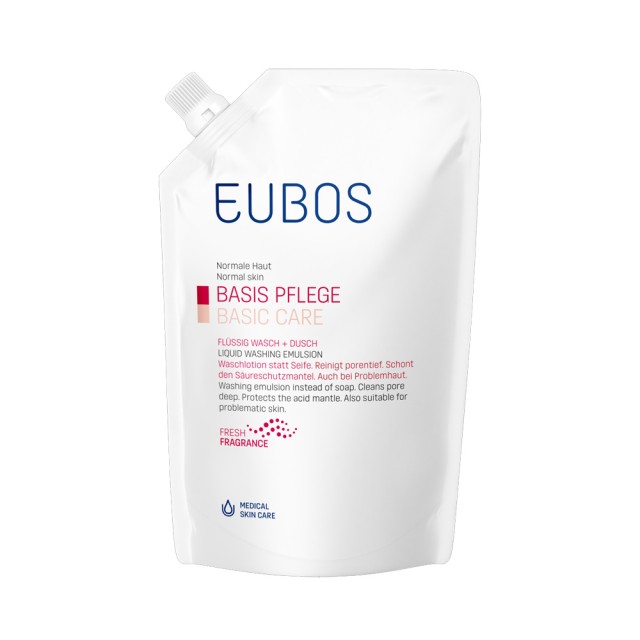 Eubos Basic Care Liquid Washing Emulsion Red Refill 400ml (Ανταλλακτικό Υγρό Καθαρισμού Προσώπου & Σ