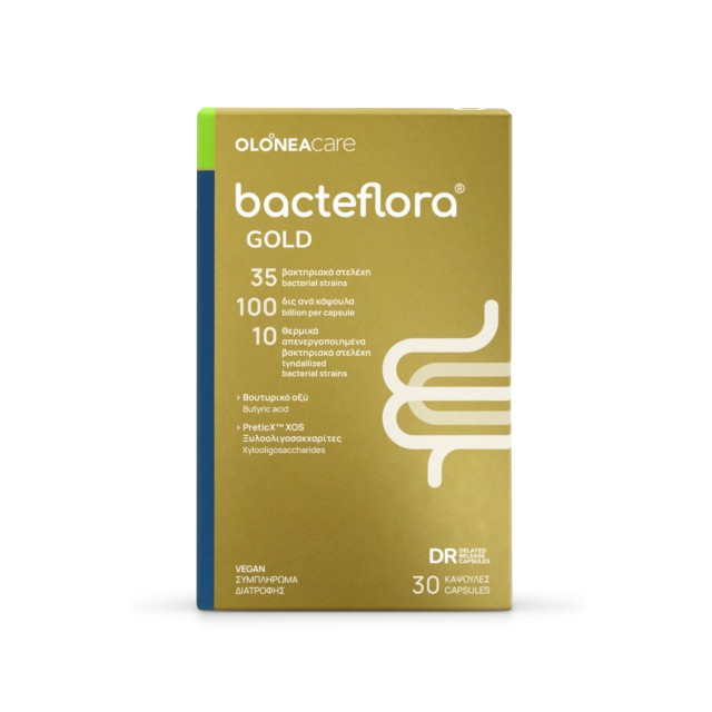 OLONEA Bacteflora Gold 30caps (Συμβιωτικό Συμπλήρωμα Διατροφής με Προβιοτικά & Πρεβιοτικά με Υψηλή Π
