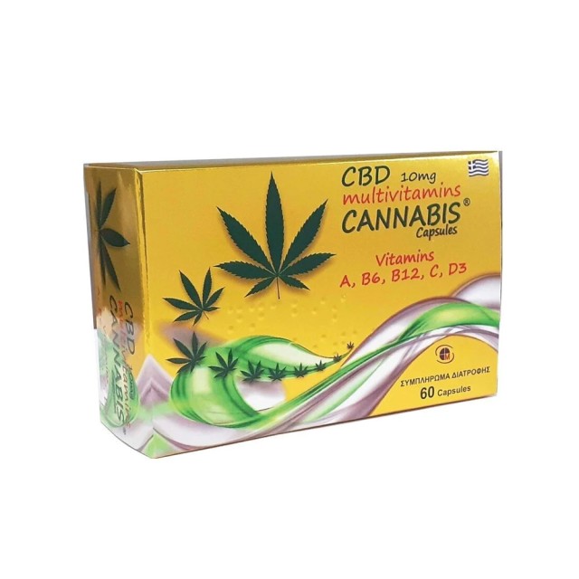 Medichrom CBD 10mg Cannabis Multivitamins 60caps (Συμπλήρωμα Διατροφής για Τόνωση Ευεξία & Προστασία του Οργανισμού)