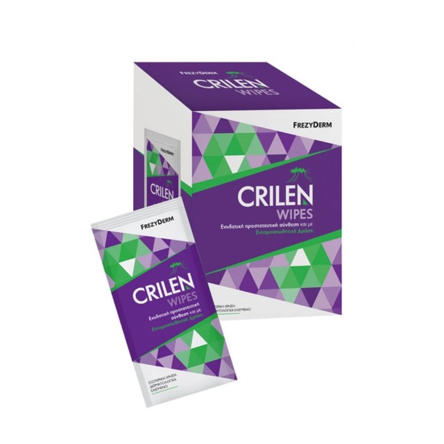 Frezyderm Crilen Wipes 20pcs (Ενυδατικά Προστατευτικά Εντομοαπωθητικά Μαντηλάκια)