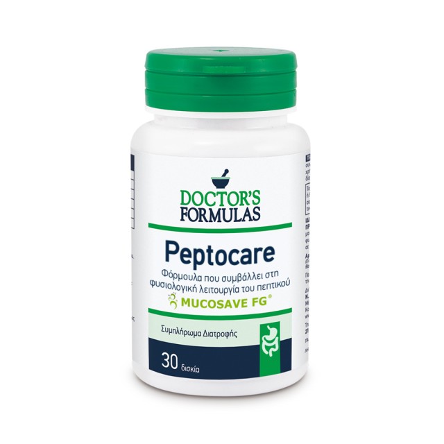 Doctors Formula Peptocare 30caps (Φόρμουλα που Συμβάλλει στη Φυσιολογική Λειτουργία του Πεπτικού) 